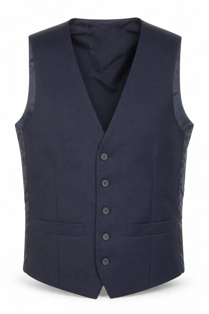 Racing Green Mens Blue Polyester Jacket Suit Waistcoat Size 38 Regular