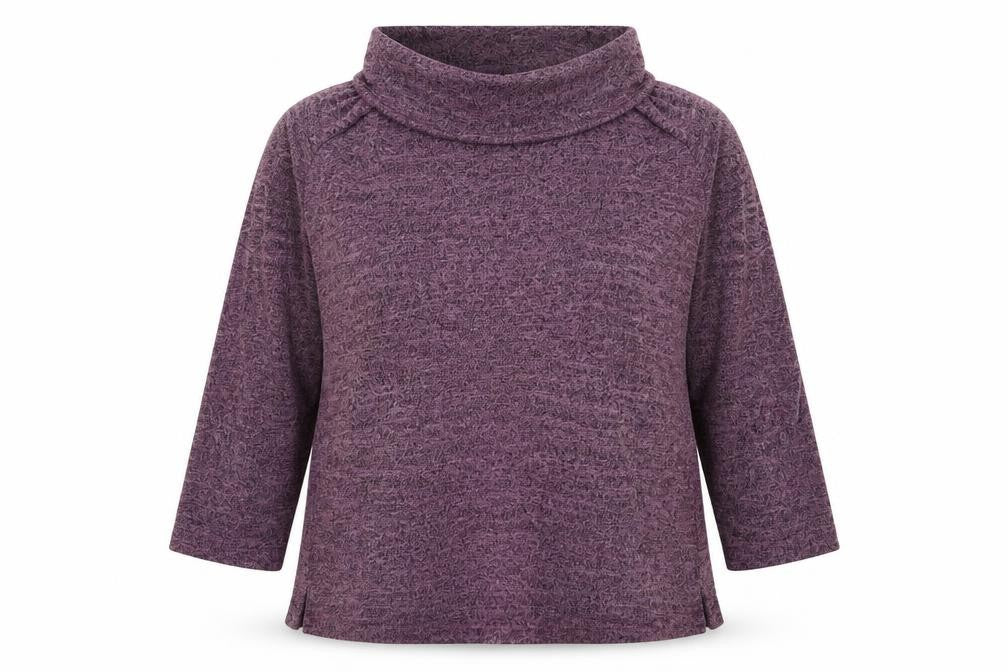 Chianti Womens Purple Roll Neck Viscose Pullover Jumper Size 18