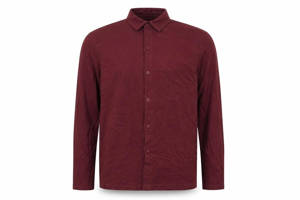 ASOS Mens Red Cotton Button-Up Size M Collared Button