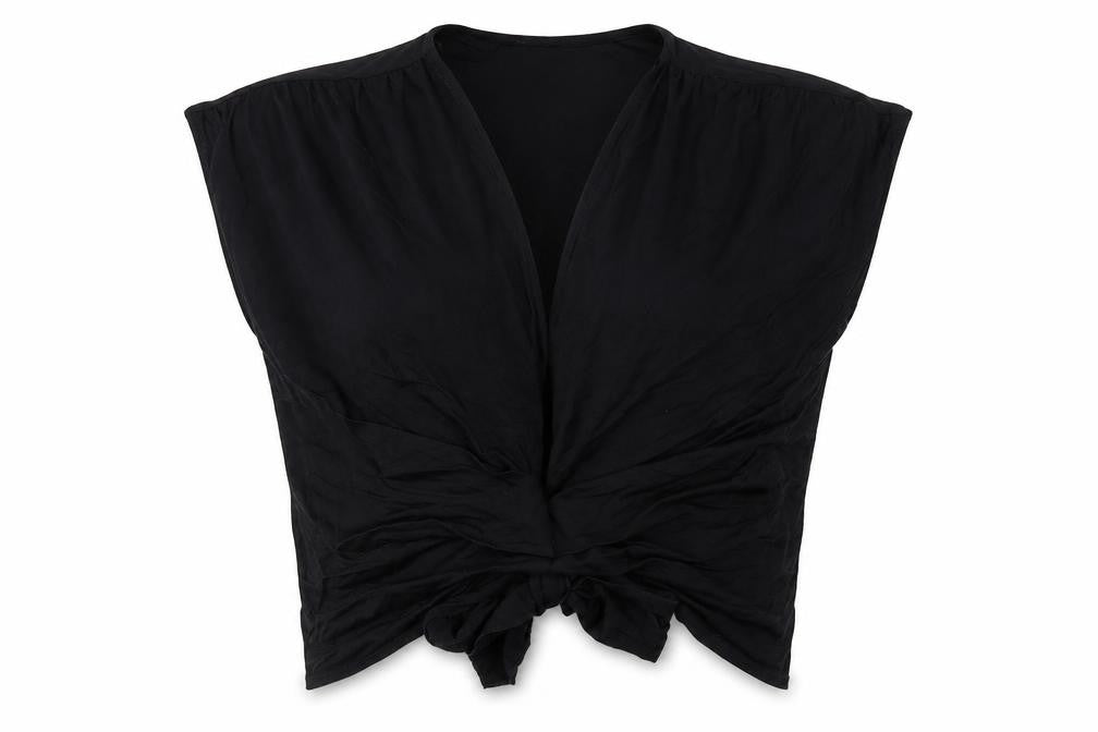 Zara Womens Black Viscose Basic Blouse Size M V-Neck