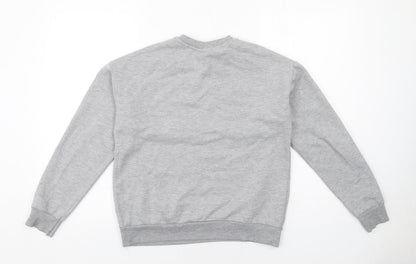 Preloved Disney Womens Grey Cotton Pullover Sweatshirt Size 2XS Pullover - Stitch - Back