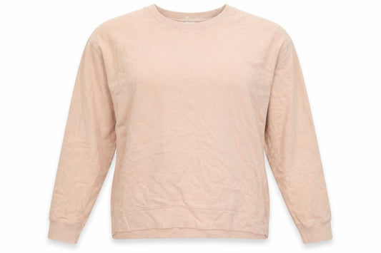 Miss Selfridge Womens Beige Cotton Pullover Sweatshirt Size L Pullover