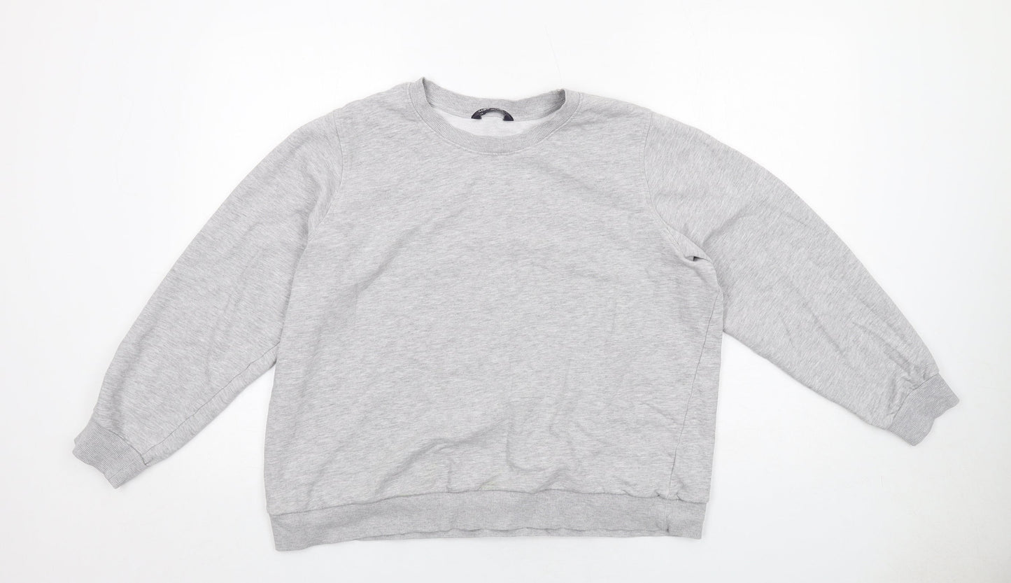 Marks and Spencer Womens Grey Cotton Pullover Sweatshirt Size 20 Pullover