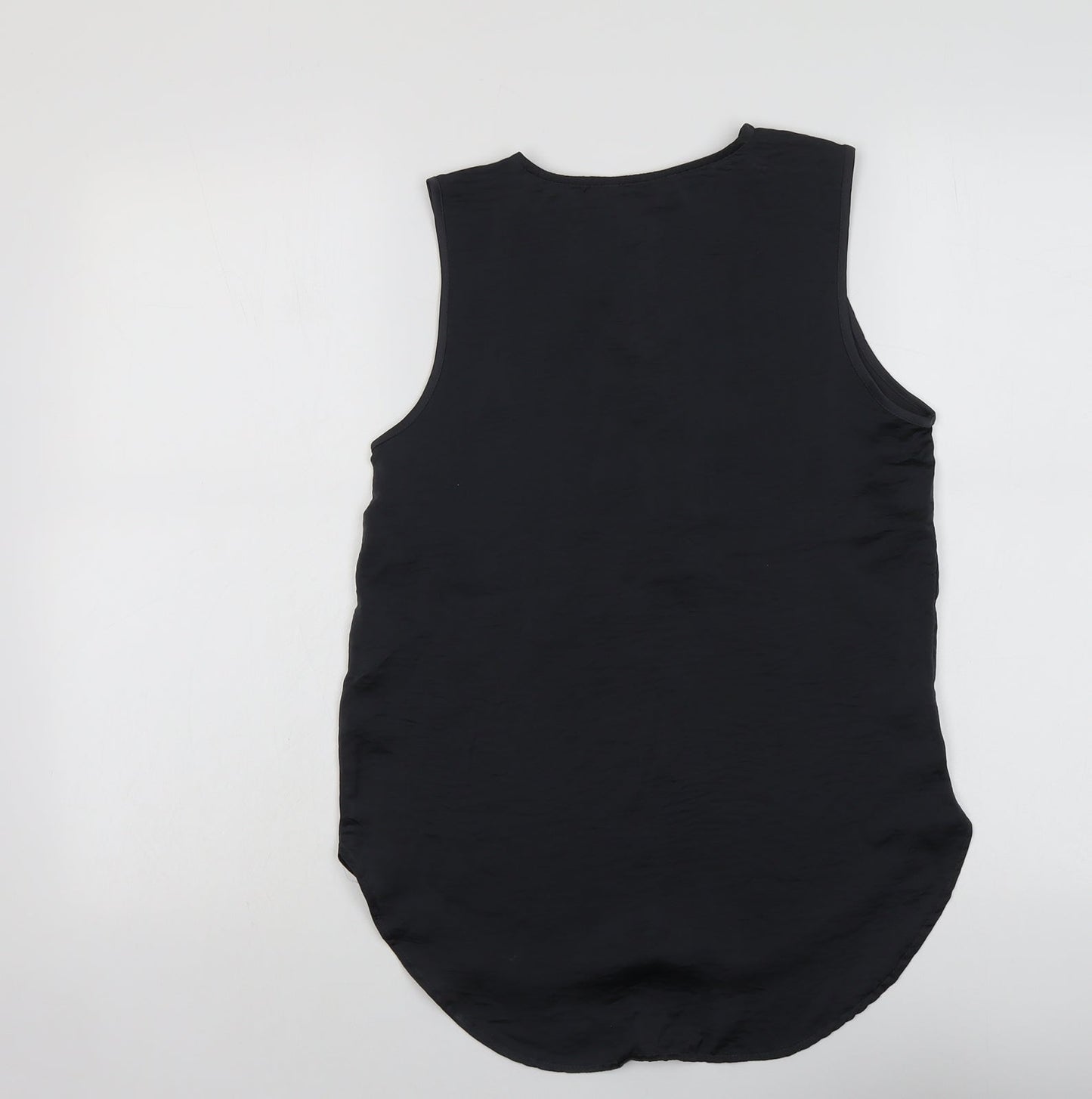 H&M Womens Grey Polyester Basic Tank Size 4 V-Neck