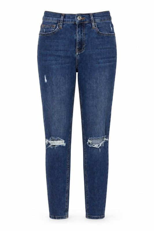 Topshop Womens Blue Cotton Skinny Jeans Size 26 in L27 in Regular Button