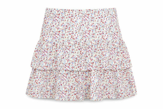 Oasis Womens Multicoloured Floral Cotton Skater Skirt Size 10 Zip