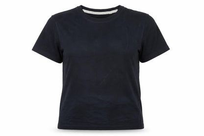 Sand Stone Womens Blue Cotton Basic T-Shirt Size M Round Neck