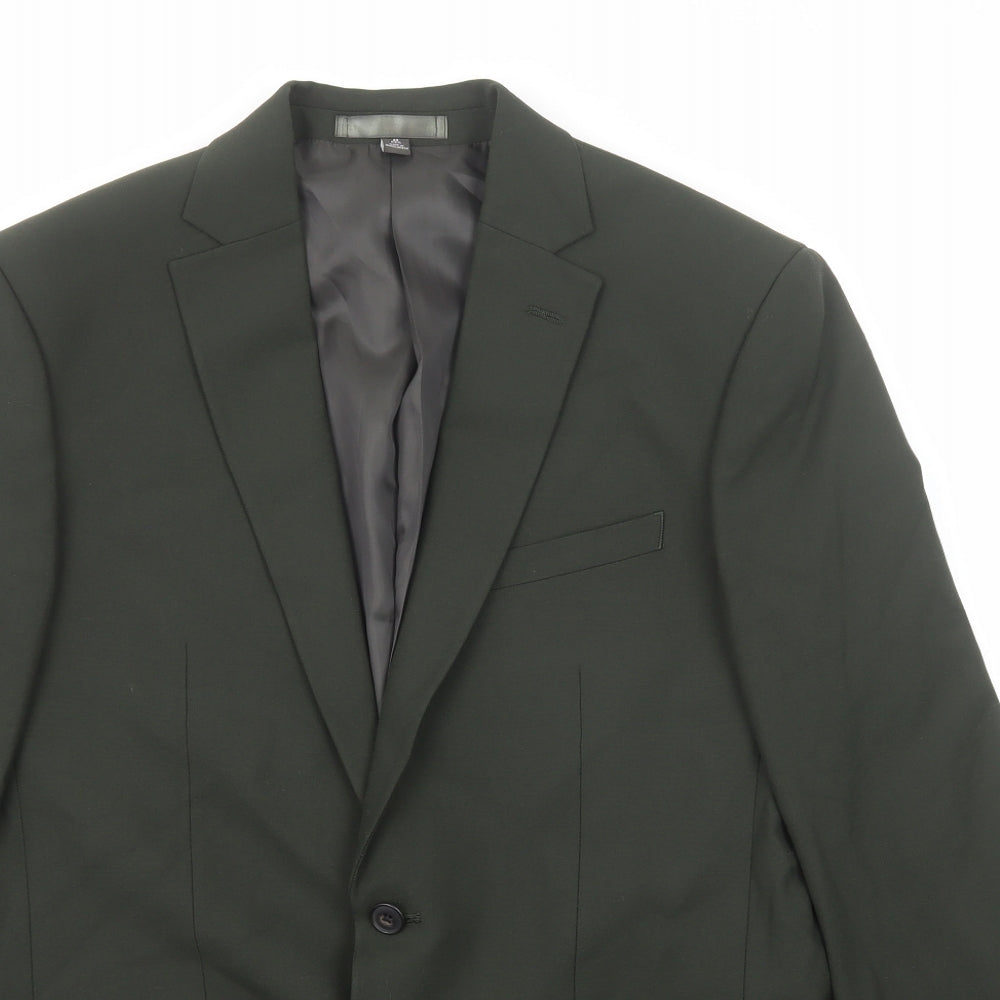 Marks and Spencer Mens Green Polyester Jacket Suit Jacket Size 40 Regular