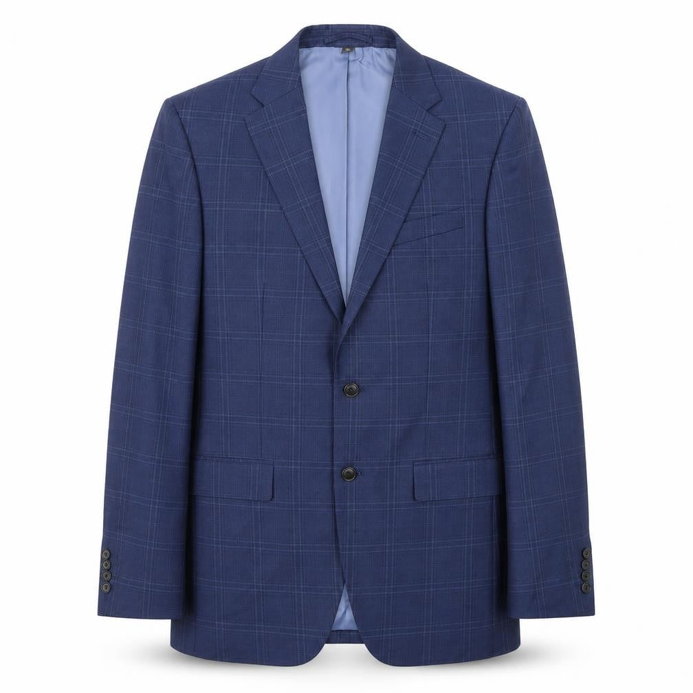 Marks & Spencer Mens Blue Striped Polyester Jacket Suit Jacket Size 40 Regular