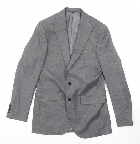 Marks and Spencer Mens Grey Polyester Jacket Suit Jacket Size 38 Regular
