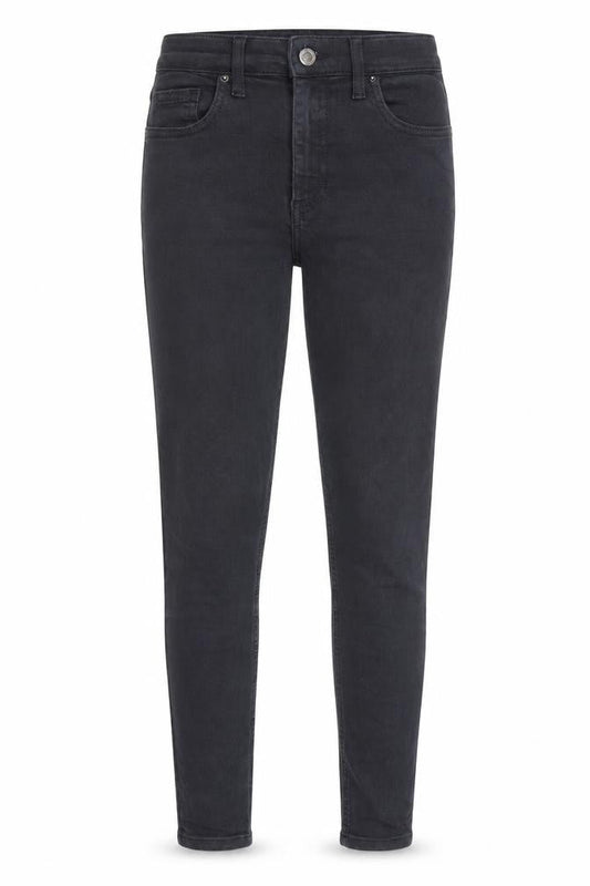 Topshop Womens Black Cotton Skinny Jeans Size 26 in L30 in Regular Zip