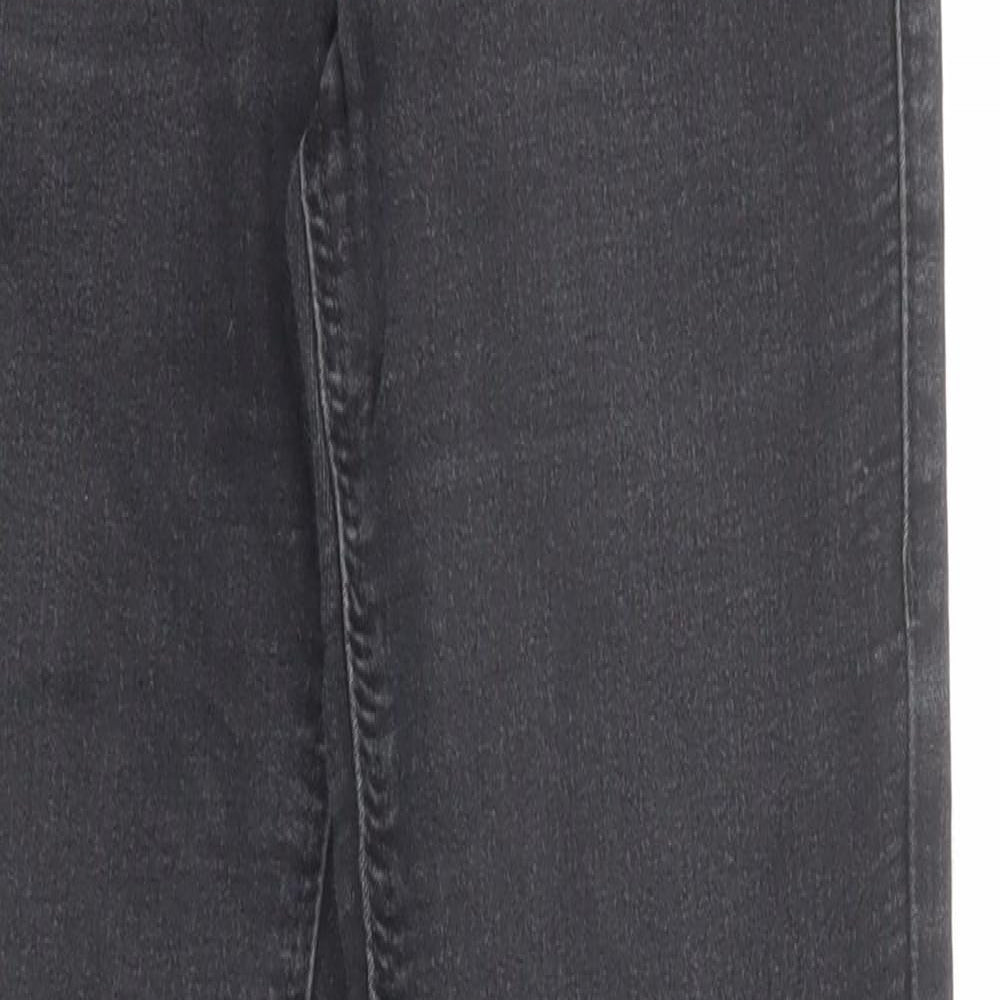 Topshop Womens Grey Cotton Skinny Jeans Size 26 in L34 in Regular Zip