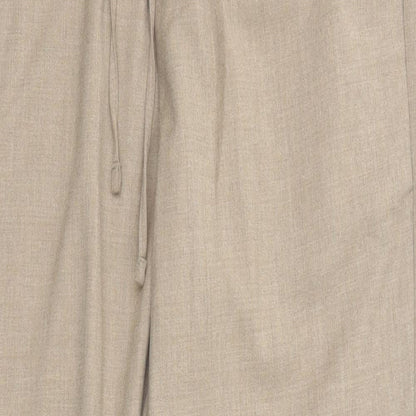 H&M Womens Beige Polyester Chino Trousers Size S Slim Drawstring