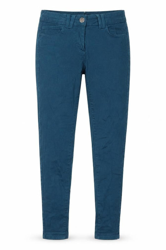Marks & Spencer Womens Blue Cotton Skinny Jeans Size 8 Regular Zip
