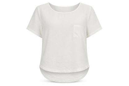 Mango Womens White Polyester Basic Blouse Size S Boat Neck