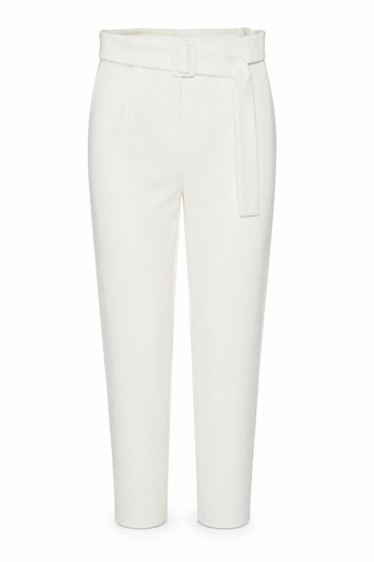 Boohoo Womens Ivory Polyester Chino Trousers Size 8 L26 in Regular