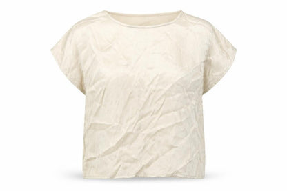 Jeffrey Rogers Womens Beige Viscose Basic Blouse Size 12 Boat Neck