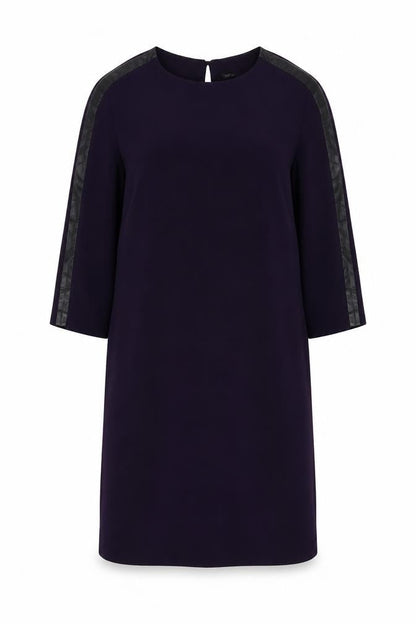 Zara Womens Purple Polyester A-Line Size XS Round Neck Button
