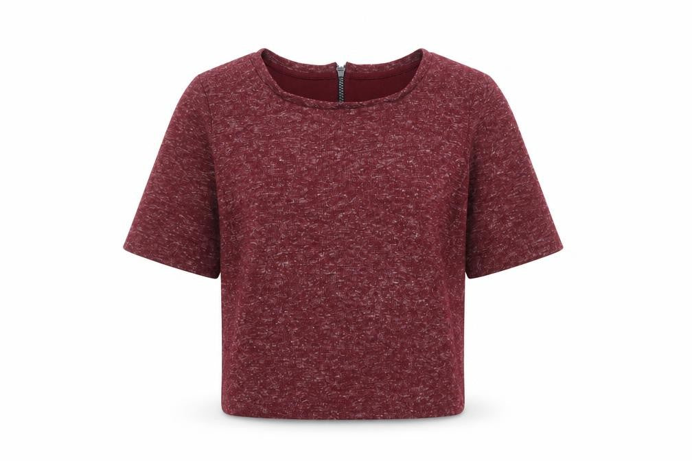 Topshop Womens Red Round Neck Polyester Pullover Jumper Size 6