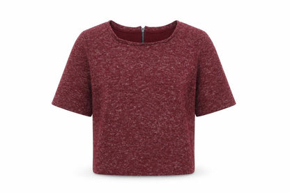 Topshop Womens Red Round Neck Polyester Pullover Jumper Size 6