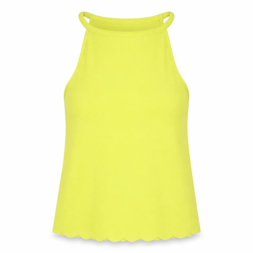 New Look Womens Green Polyester Basic Tank Size 10 Round Neck
