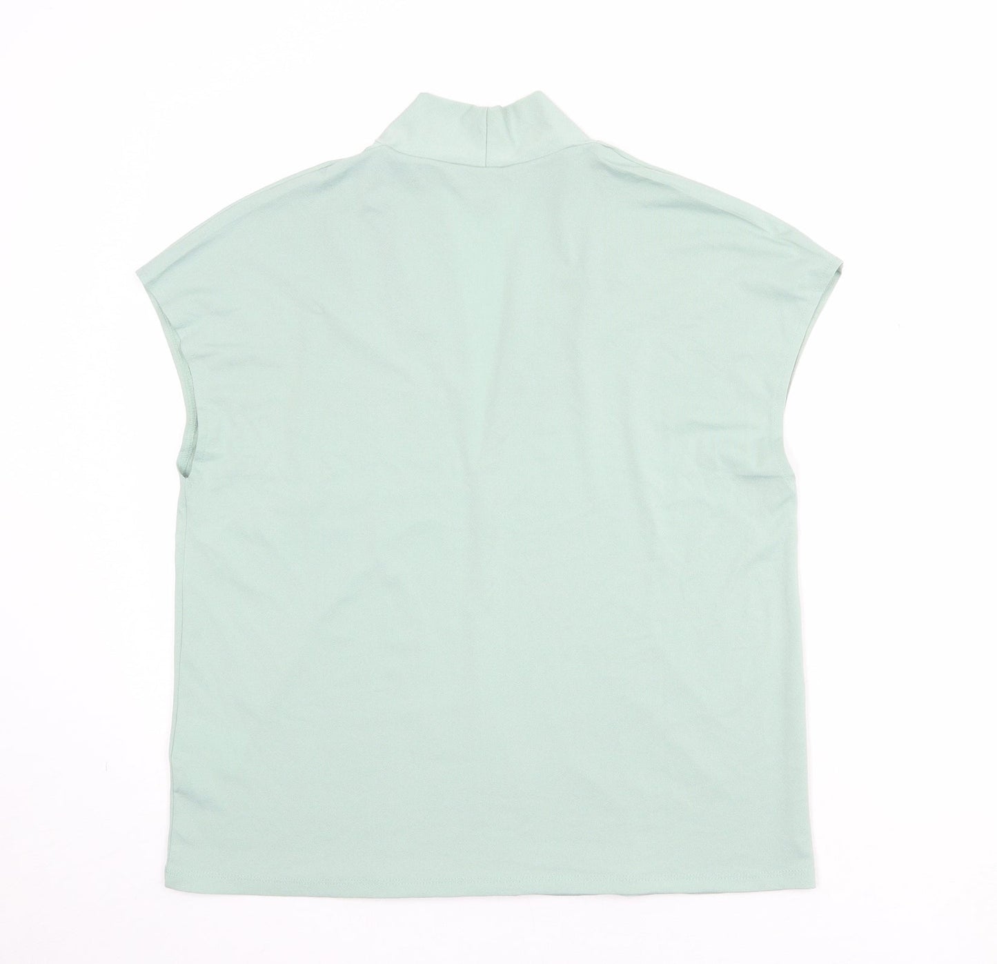 H&M Womens Green Polyester Basic Blouse Size M V-Neck