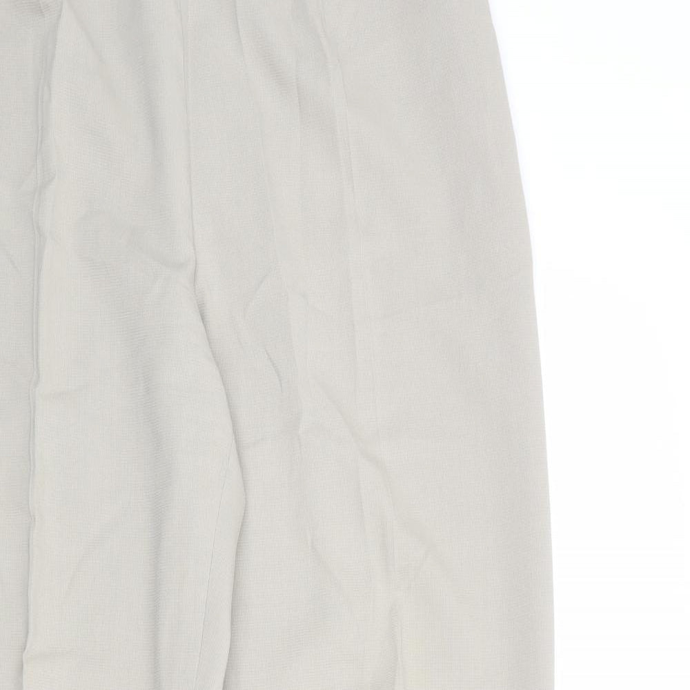 Planet Womens Beige Viscose Trousers Size 14 Regular Zip