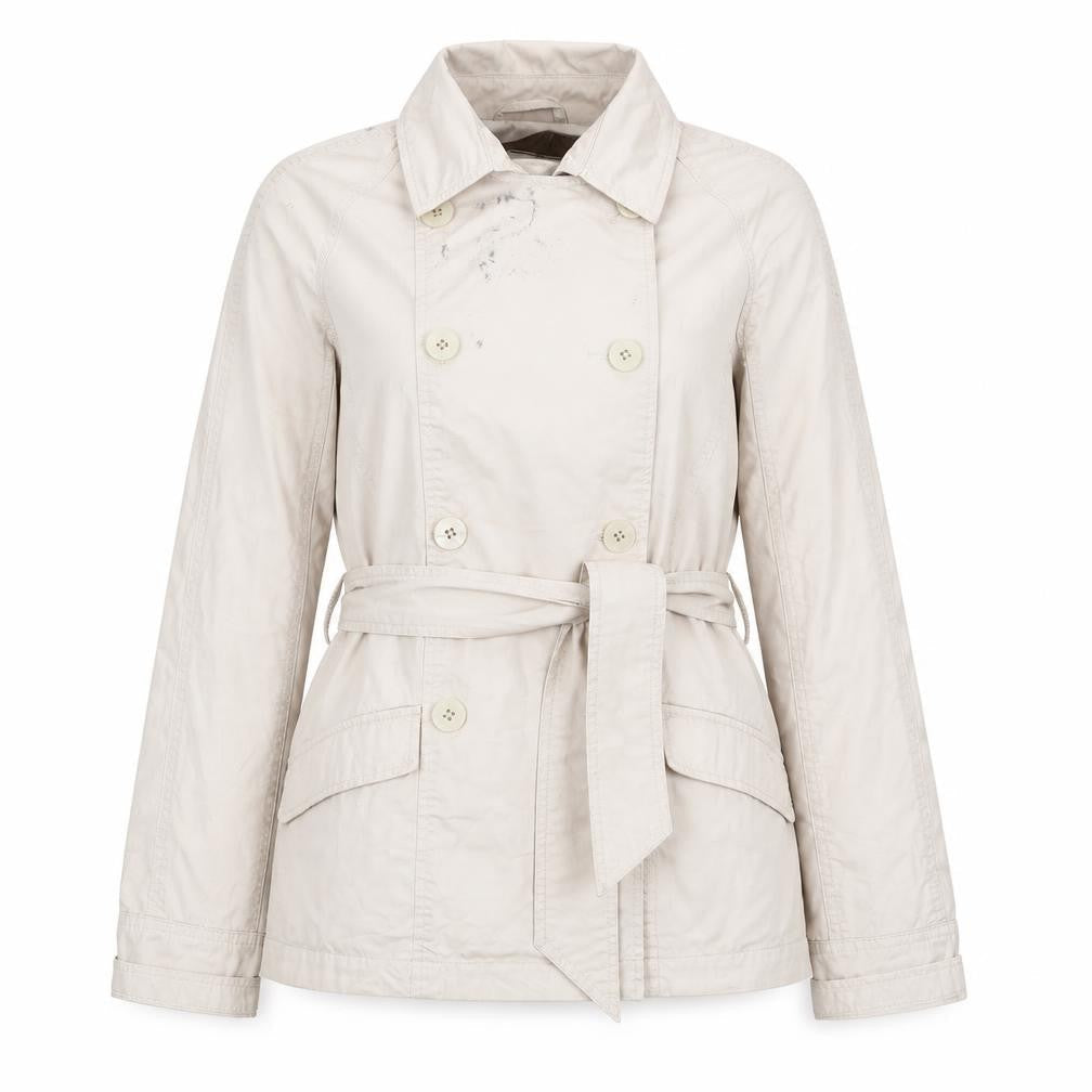 Boohoo Womens Beige Trench Coat Coat Size 8 Button