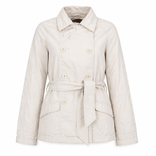 Boohoo Womens Beige Trench Coat Coat Size 8 Button