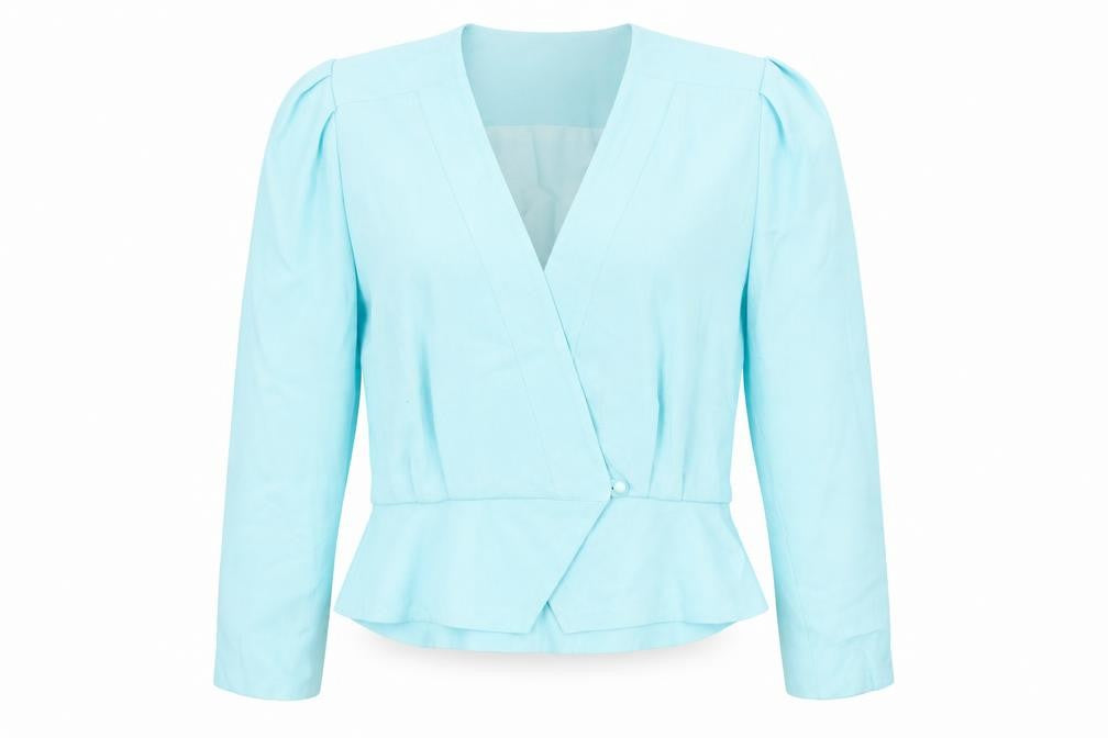 Match Set Womens Blue Jacket Blazer Size 12 Button