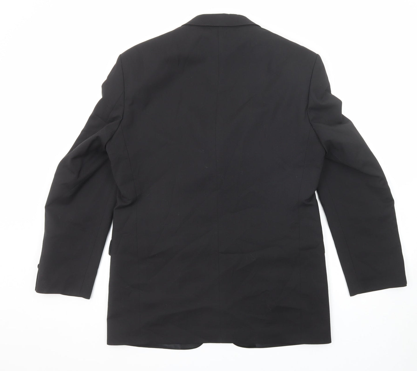 Marks and Spencer Mens Black Polyester Jacket Suit Jacket Size 40 Regular