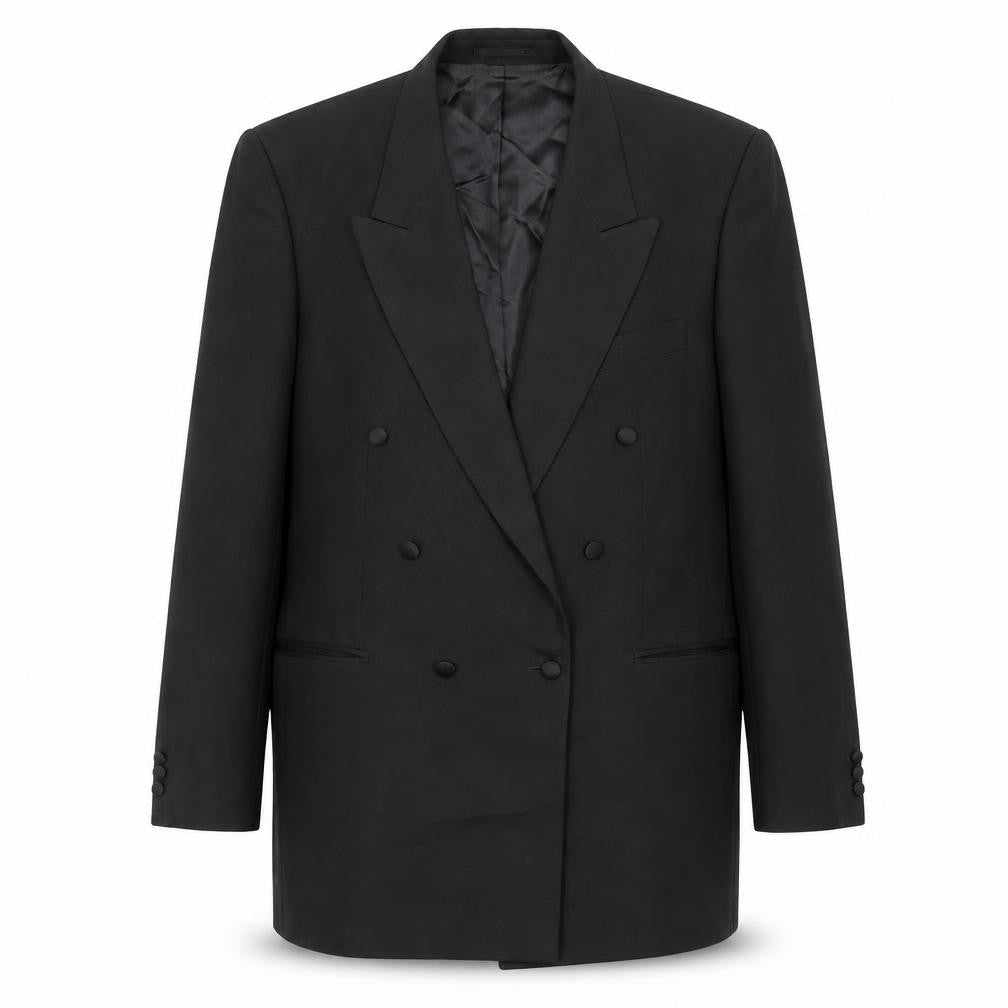 Leonards Mens Black Polyester Jacket Suit Jacket Size 42 Regular