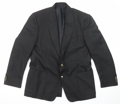 Essentials Mens Black Nylon Jacket Blazer Size 42 Regular