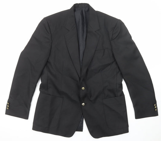 Essentials Mens Black Nylon Jacket Blazer Size 42 Regular