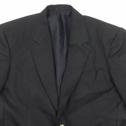 Essentials Mens Black Nylon Jacket Blazer Size 42 Regular