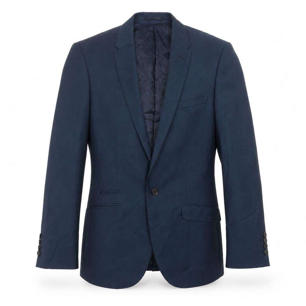 Harry Brown Mens Blue Polyester Jacket Suit Jacket Size 36 Regular