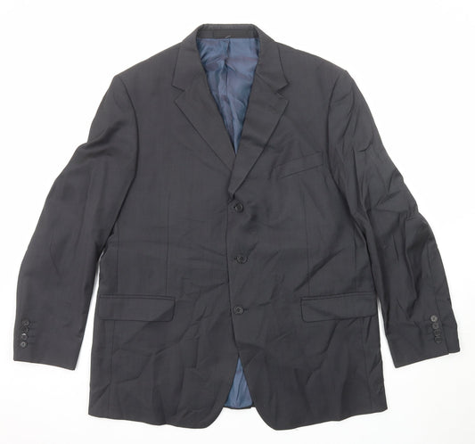 Marks and Spencer Mens Grey Wool Jacket Suit Jacket Size 46 Regular