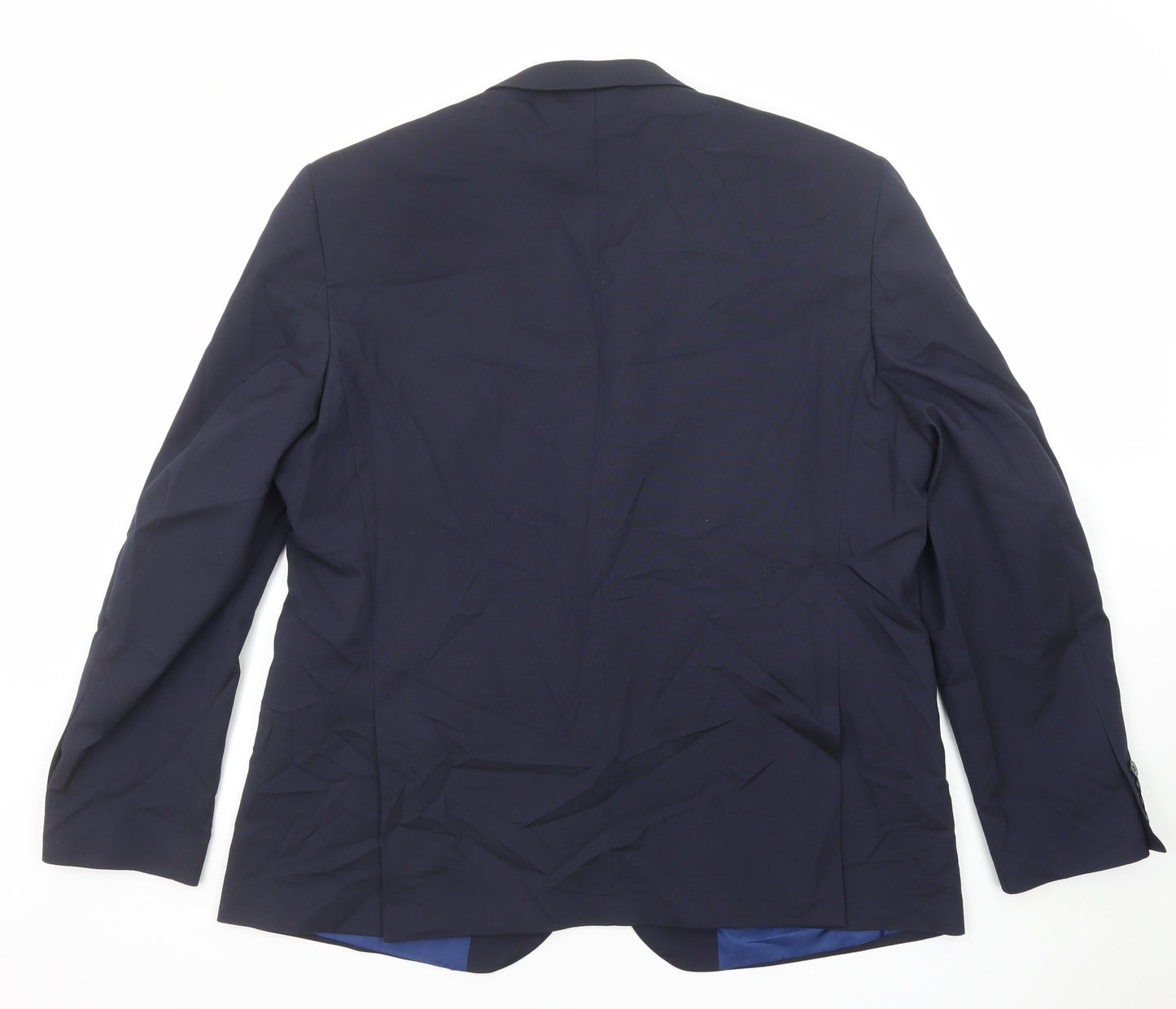Burton Mens Blue Polyester Jacket Suit Jacket Size 48 Regular