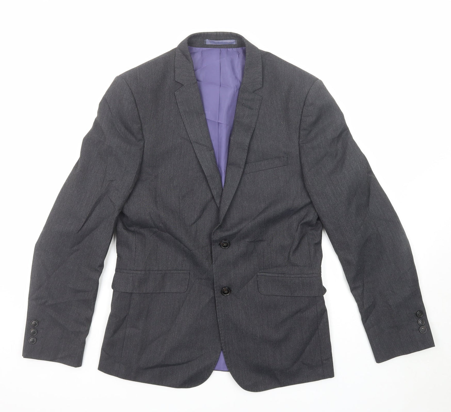 Marks and Spencer Mens Grey Polyester Jacket Suit Jacket Size 36 Regular