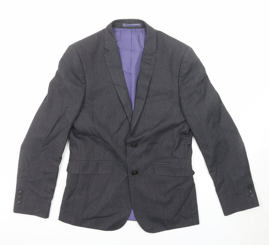 Marks and Spencer Mens Grey Polyester Jacket Suit Jacket Size 36 Regular