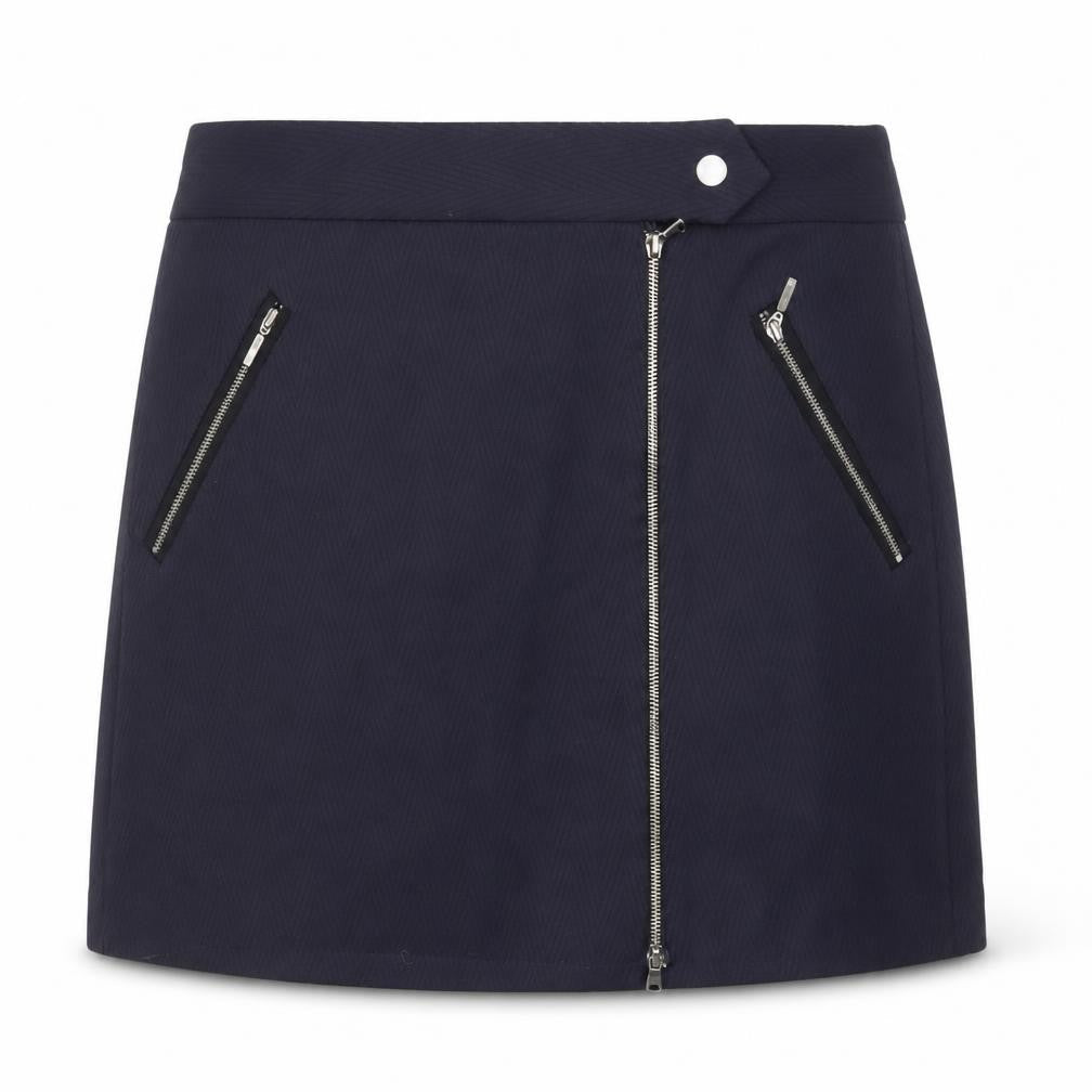NEXT Womens Blue Polyester A-Line Skirt Size 8 Zip