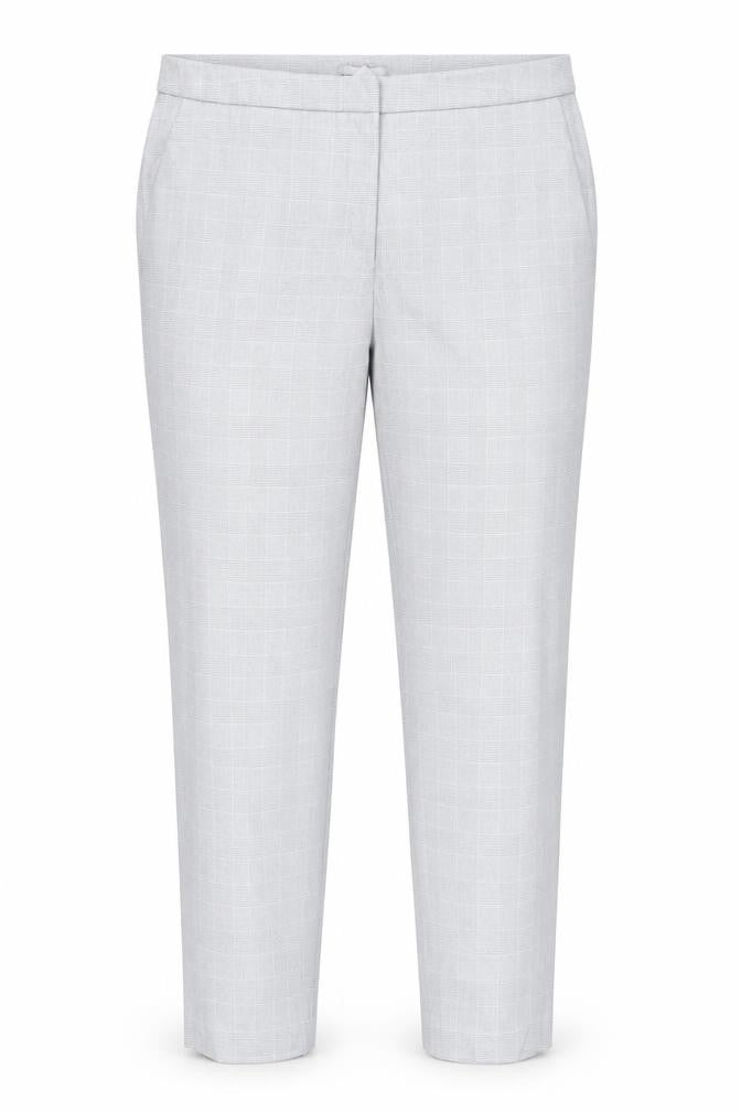 H&M Womens Grey Check Polyester Dress Pants Trousers Size 14 Regular Zip