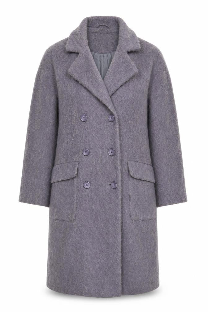 ASOS Womens Purple Pea Coat Coat Size 10 Button