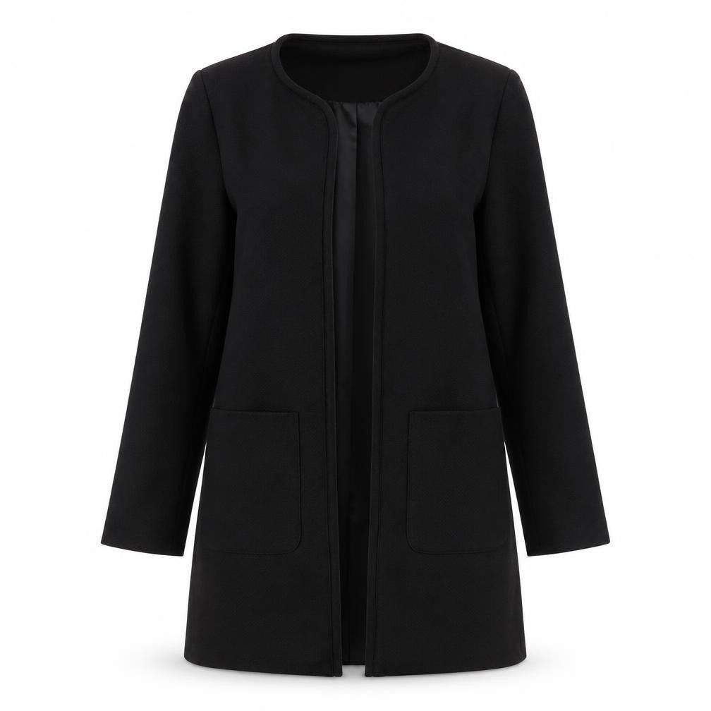 H&M Womens Black Overcoat Coat Size 6