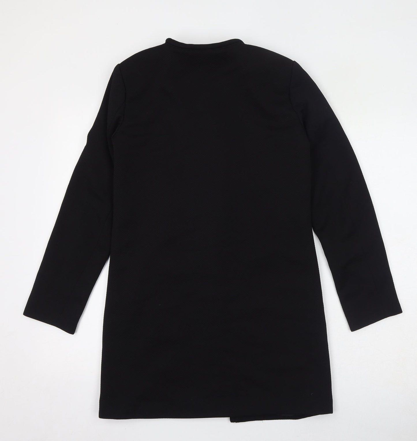H&M Womens Black Overcoat Coat Size 6