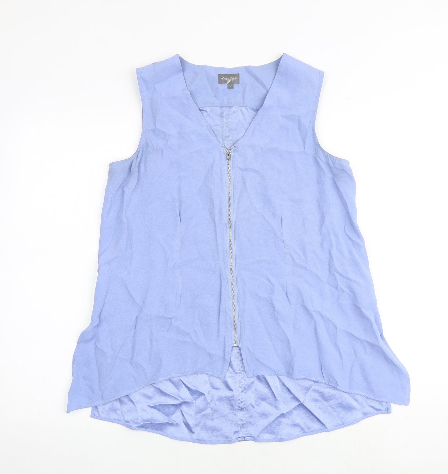 Phase Eight Womens Blue Viscose Basic Blouse Size 10 V-Neck