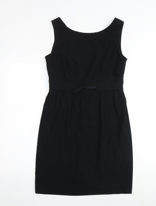 N.W.3 Womens Black Polyester A-Line Size 10 Round Neck Zip