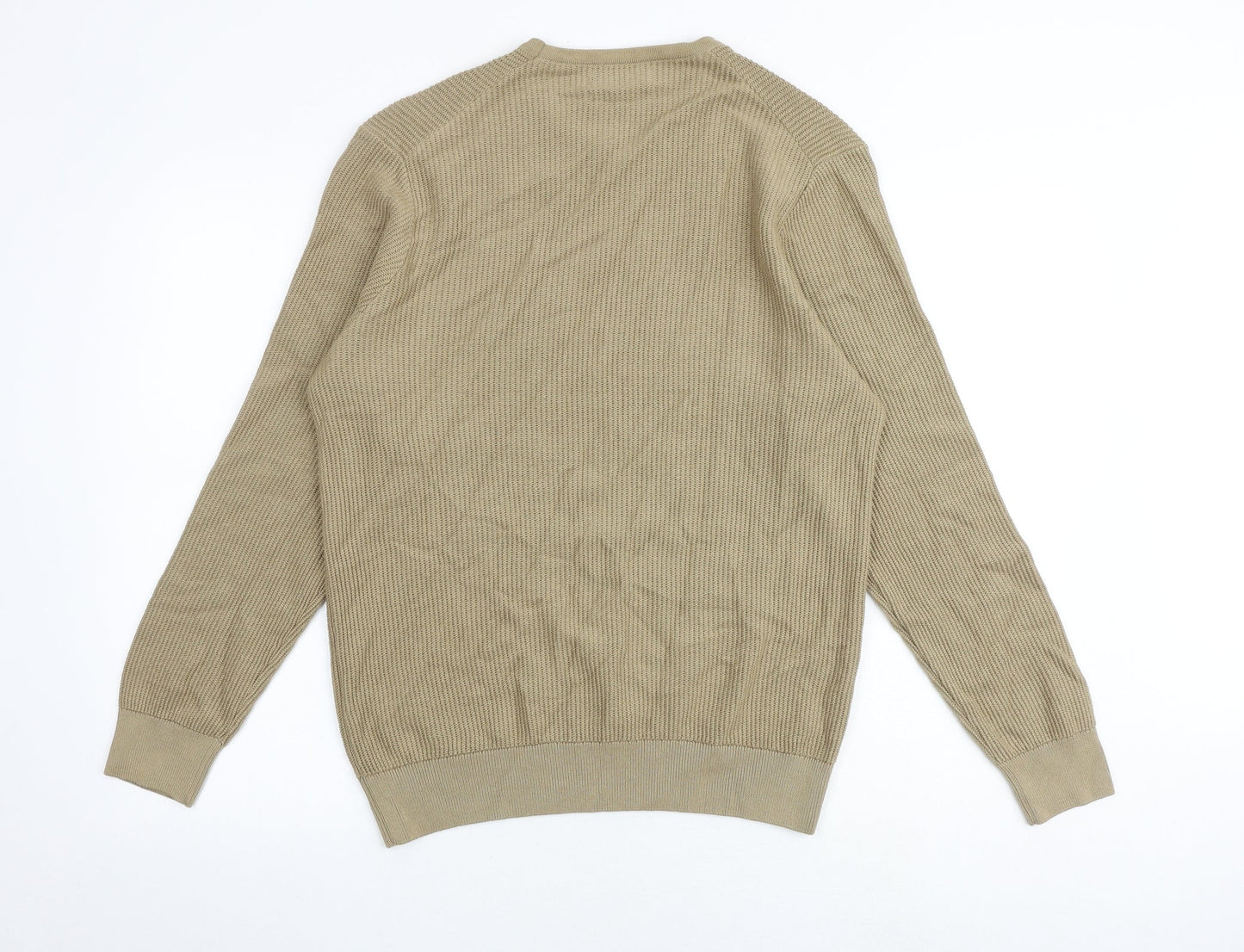 Autograph Mens Brown Round Neck Cotton Pullover Jumper Size M Long Sleeve