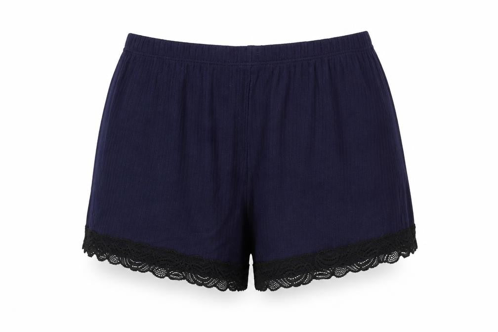 H&M Womens Blue Polyester Basic Shorts Size S Regular Pull On