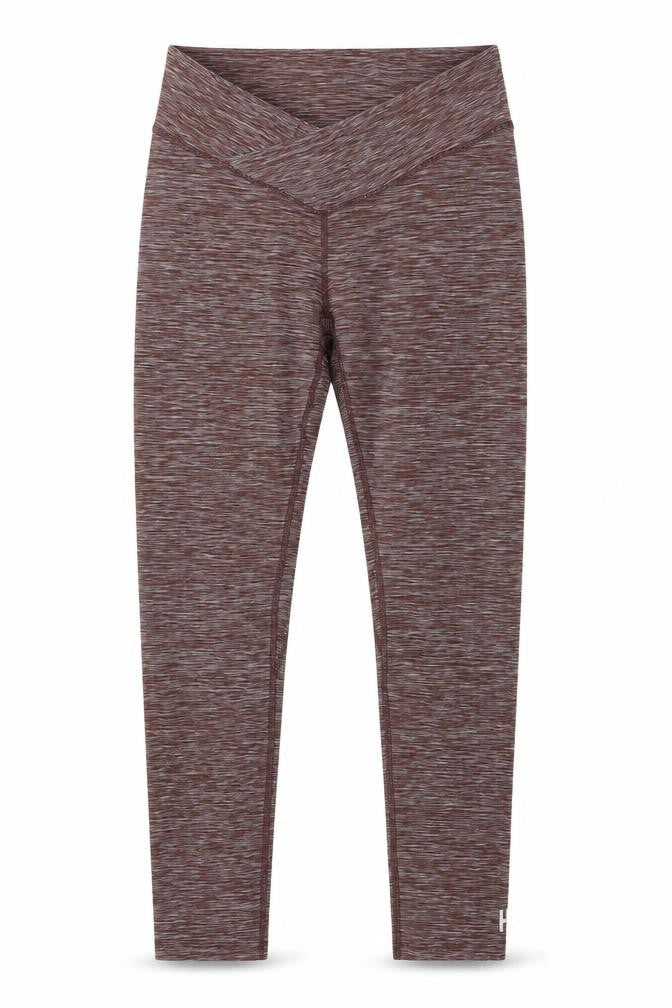 HIIT Womens Brown Geometric Polyester Compression Leggings Size M Regular Pullover